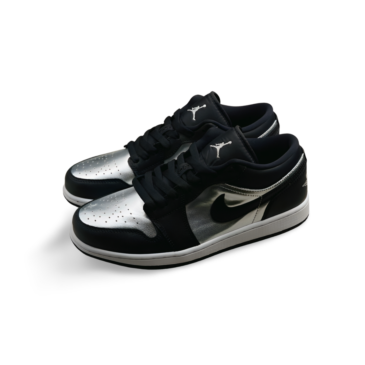 Air Jordan 1 Low “Black Metallic Silver” - Sneakers Club