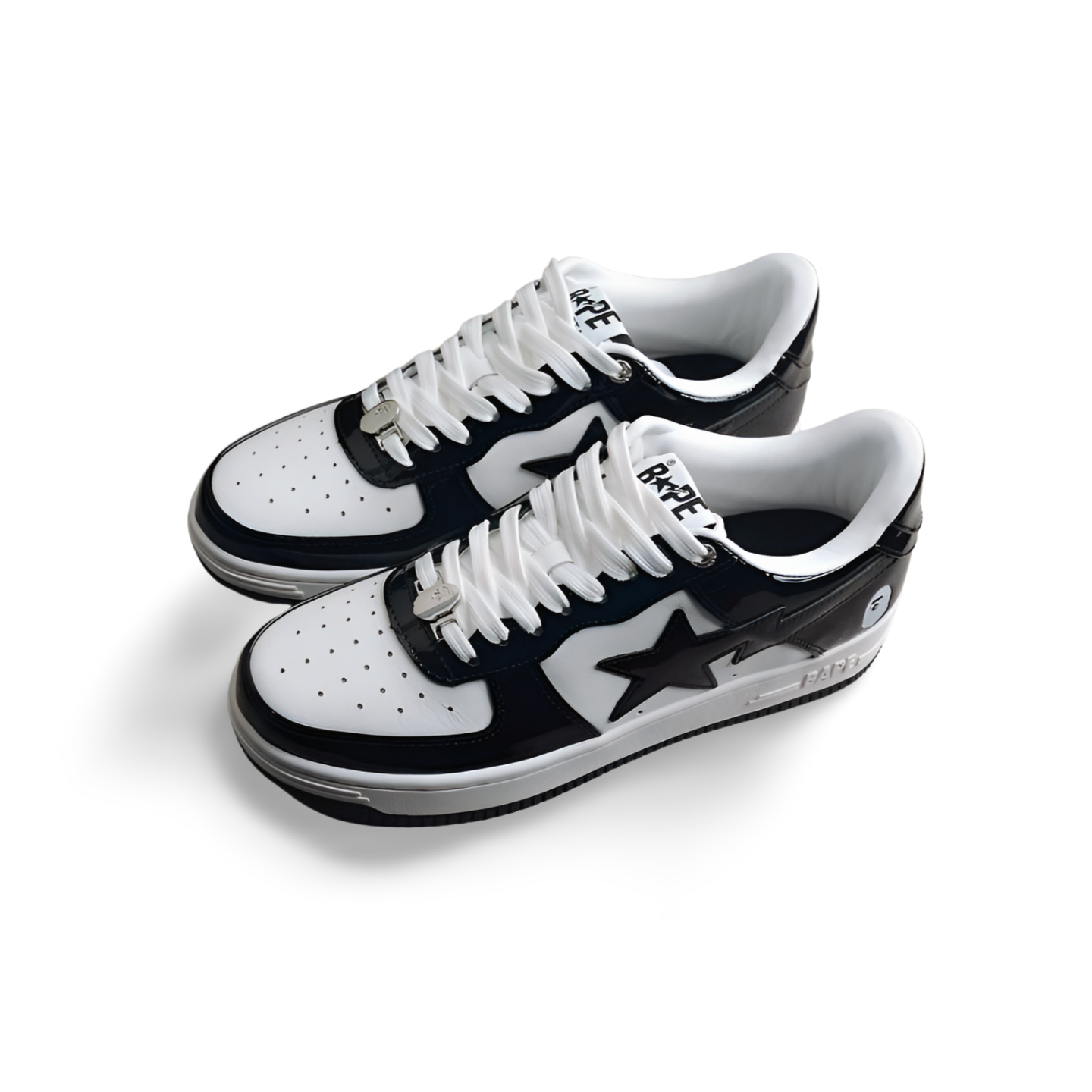 Bape Sta Patent Black White - Sneakers Club